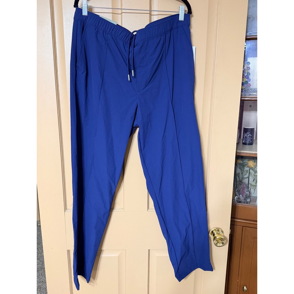 Mens Target Lightweight E-Waist Pull-On Straight Trouser Navy Blue Pants Large